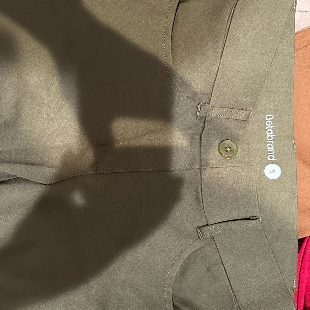 Betabrand Green Straight Leg Pants